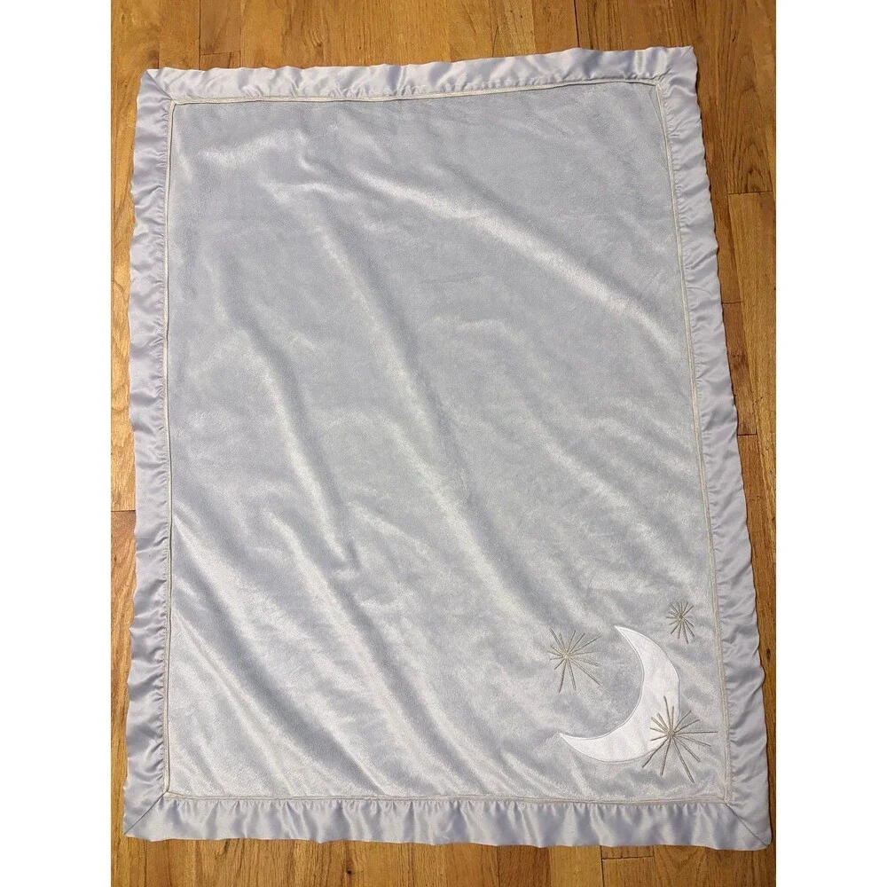 Lamb & Ivy Goodnight Giraffe Moonbeams Gray Minky Celestial Baby Blanket